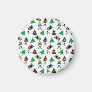 Julpenguinskidåkning Magnet