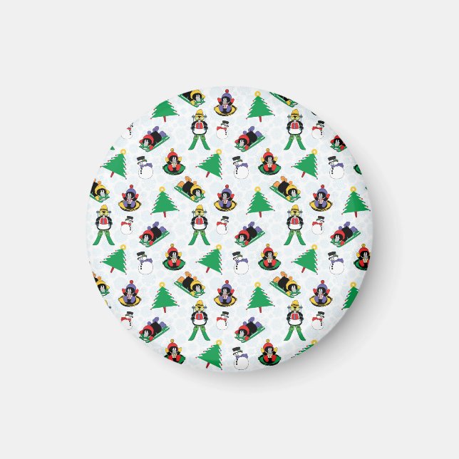 Julpenguinskidåkning Magnet (Framsidan)