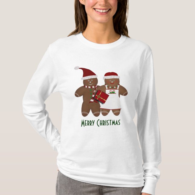 Julpepparkakan kopplar ihop tshirten tröja (Framsida)