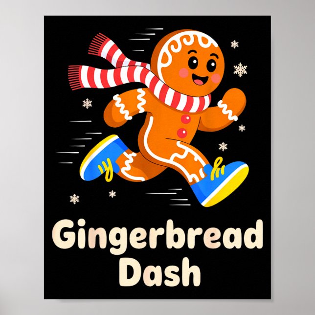 Julpepparkakor Dash Löpning Löpare Xmas Mar Poster (Framsidan)