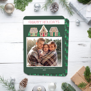 Julpepparkakor Familjefoto Kort