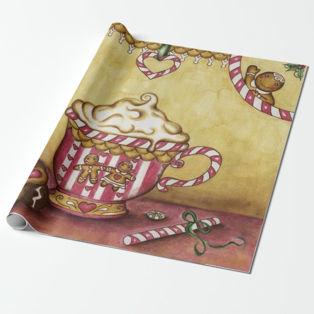 Julpepparkakor kaffepapper presentpapper (Utrullad)