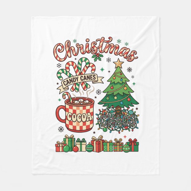 Julpepparkakor Kakao Kaos Träd Mugg Present Fleecefilt (Framsidan)