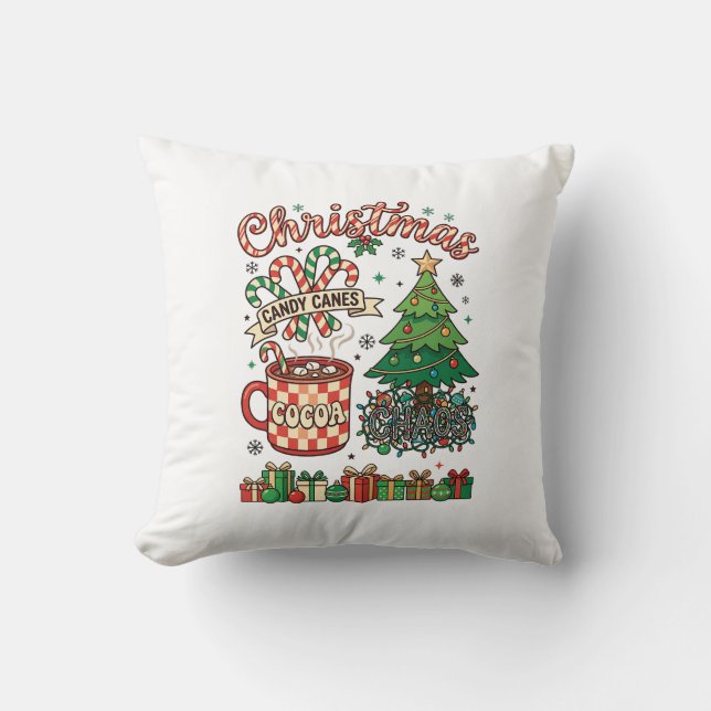 Julpepparkakor Kakao Kaos Träd Mugg Present Kudde (Framsida)