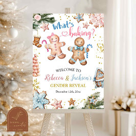 Julpepparkakor Könsbestämning Välkomstskylt Poster