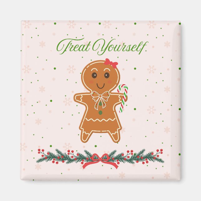 Julpepparkakor Kvinna Magnet (Framsidan)