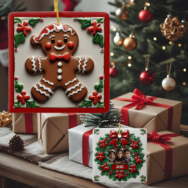 Julpepparkakor Man Anpassningsbar Julgransprydnad Keramik