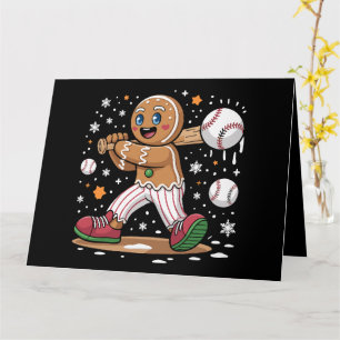 Julpepparkakor Man Sports Spelare Baseboll  Kort
