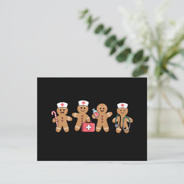 Julpepparkakor Sjuksköterska Team Presenter Helg Vykort (Stående Fram)