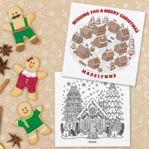 Julpepparkakorby med målarsida
