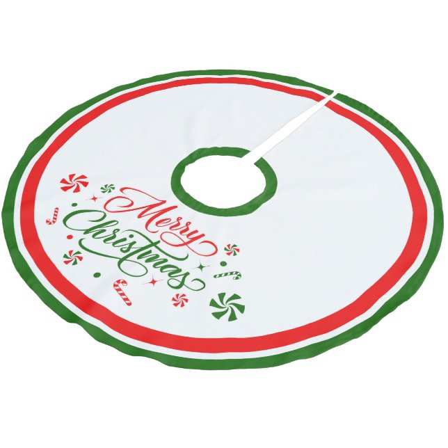 Julpepparkaks godis julgransmatta borstad polyester (Vinklad)