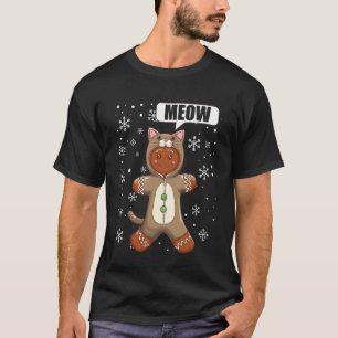 Julpepparkaksgubbe Mjao Falsk Katt T Shirt