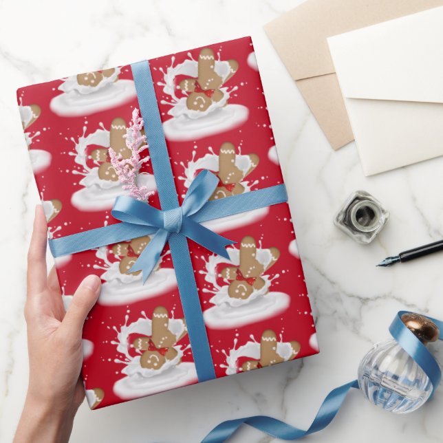 JulPepparkaksgubben i Mjölk Stänk Presentpapper (Gifting)