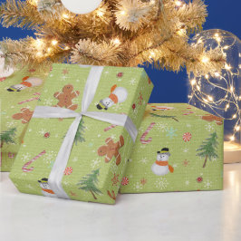 JulPepparkaksgubben och Snögubbe Presentpapper