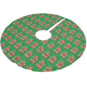 Julpepparkakskvinna med sockerrör julgransmatta borstad polyester