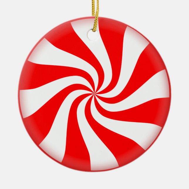 Julpepparmintgodis Julgransprydnad Keramik (Framsidan)