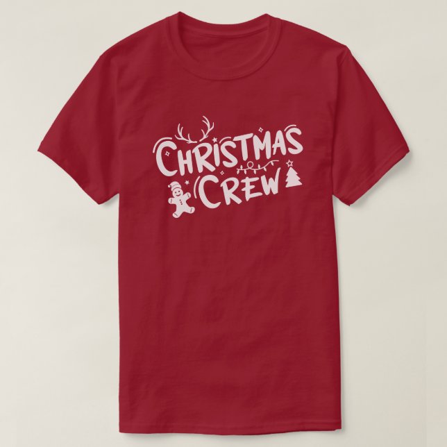 Julpersonal i vit text T-Shirt (Design framsida)