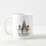 Julpersonal Kaffemugg<br><div class="desc">Det bästa helgdag är ett beprövat team. Det är ett lag du kan skratta med,  slunga med och barnen adore - de tre snögubbarna,  glada,  leende och redo att leka.</div>