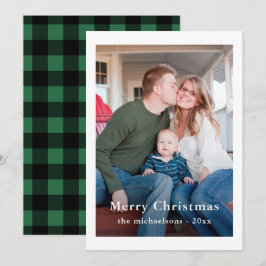 Julpets Grönt Buffalo Play Photo Julkort