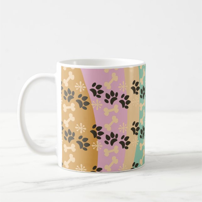 Julpetts ben snöflingemönstrad kaffemugg (Vänster)