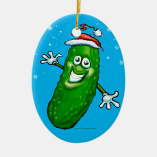 Julpickle Ceramic Ornament