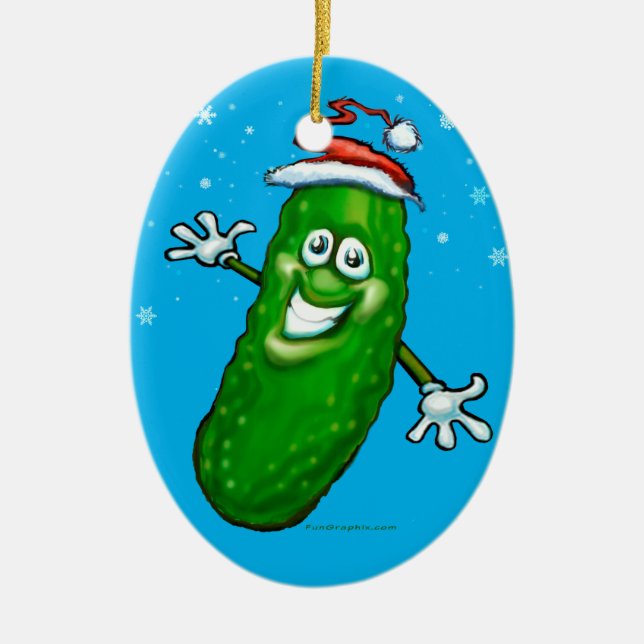 Julpickle Ceramic Ornament (Framsidan)