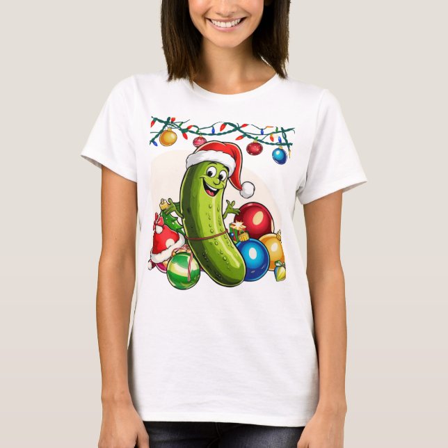 Julpickle Tecknade figurer T Shirt (Framsida)