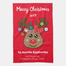 Julpickleball med Rener Girl Kitchen till Kökshandduk
