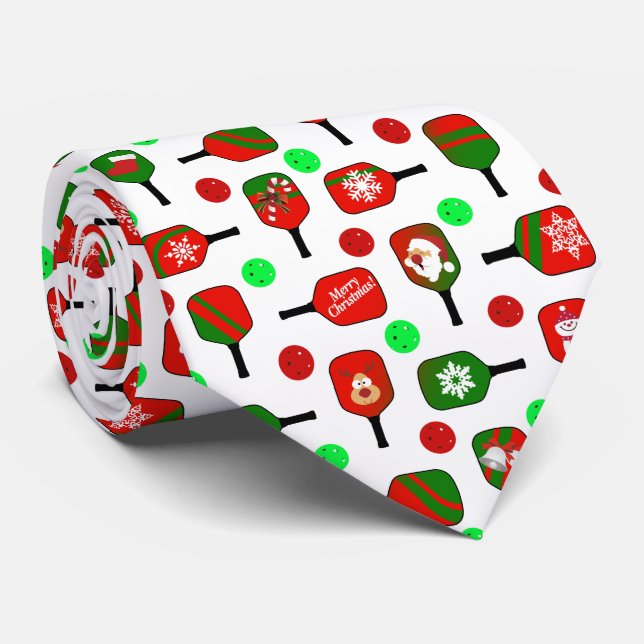 Julpickleball Red Grönt Paddles Bollar X-Mas Slips (Rullad)