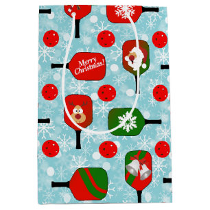 Julpickleball Red Grönt Snöflingor Blue
