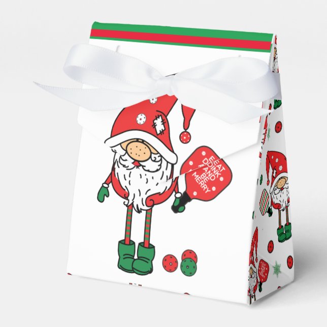 Julpickleball Santa tält Favoritbox Presentaskar (Framsidan Sidan)