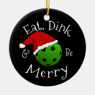 Julpickleball-spel Julgransprydnad Keramik