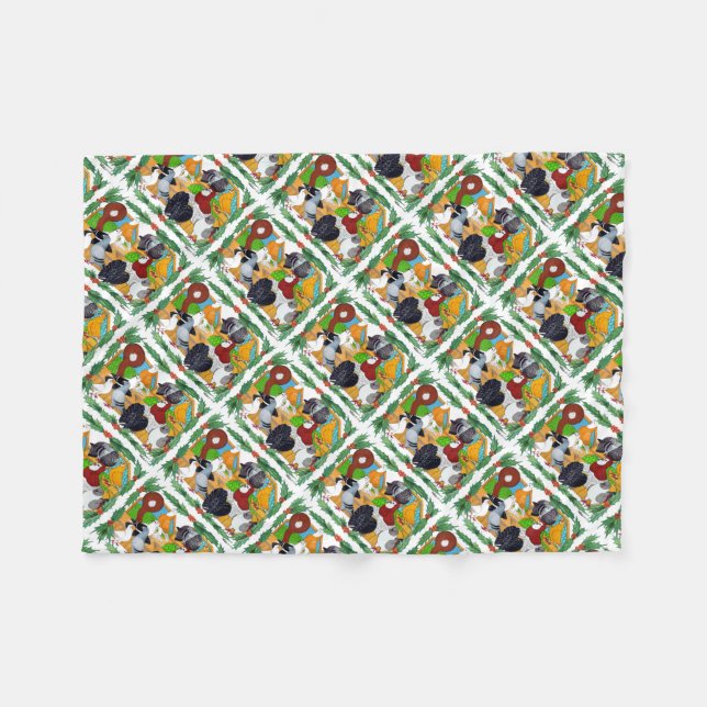 Julpigeons Fleecefilt (Framsidan (Horisontell))