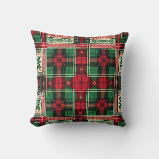Julpillow-design - Klassiskt rött och Grönt Kudde