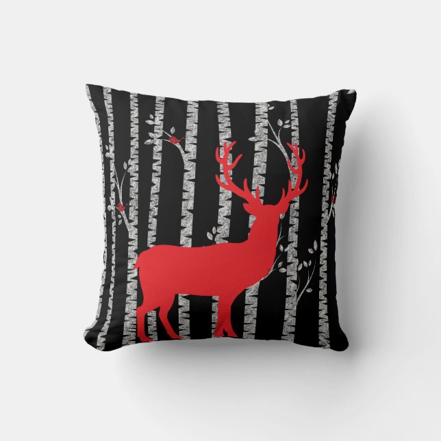 Julpillow med Red Hjort Kudde (Framsida)
