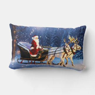 Julpillow med Santa Photos Lumbarkudde