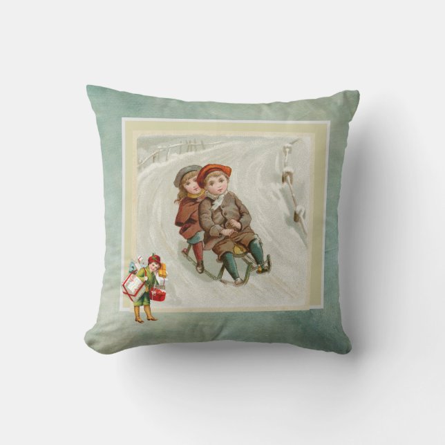 Julpillow Träd och Shopper Kudde (Framsida)