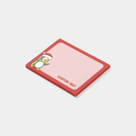 Julpingvin på snö post-it block