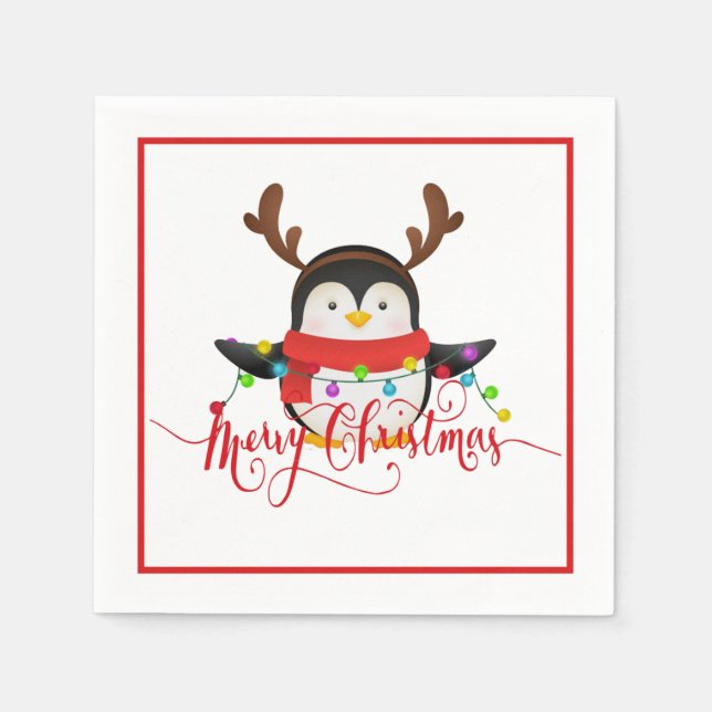 Julpingvin Pappersservett (Framsidan)