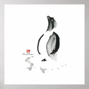 Julpingvin, Sumi-e Poster