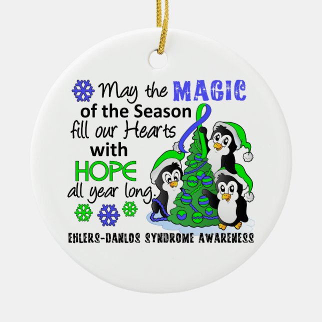 JulpingvinEhlers Danlos syndrom EDS Julgransprydnad Keramik (Framsidan)