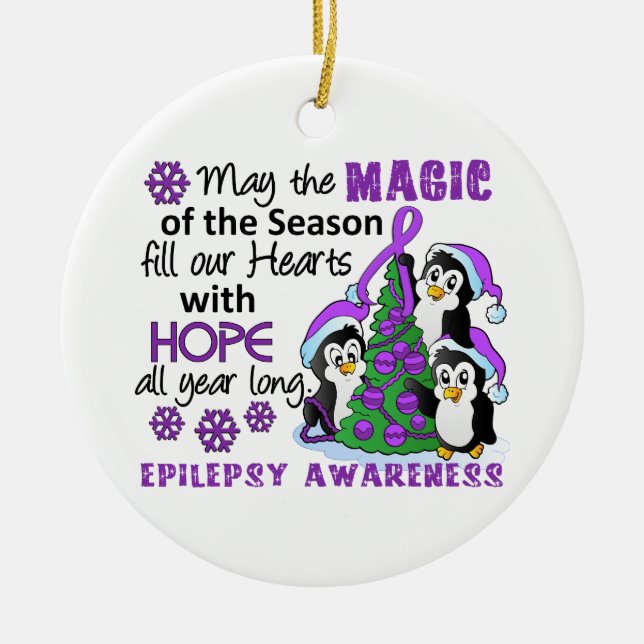 Julpingvinepilepsi Julgransprydnad Keramik (Framsidan)