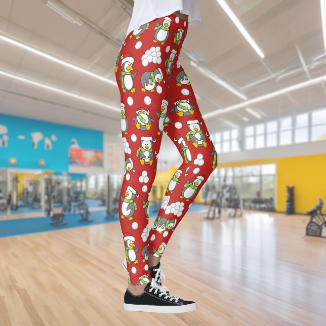 Julpingviner bakgrund leggings (Skapare uppladdad)