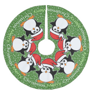 Julpingvingod jul julgransmatta borstad polyester