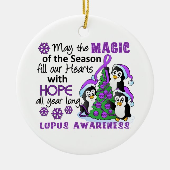 JulpingvinLupus Julgransprydnad Keramik (Framsidan)