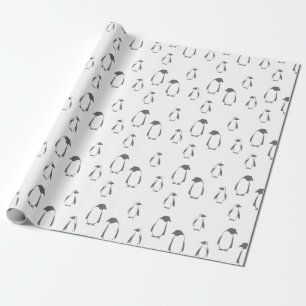 Julpingvinmönster - julaftongåvor presentpapper