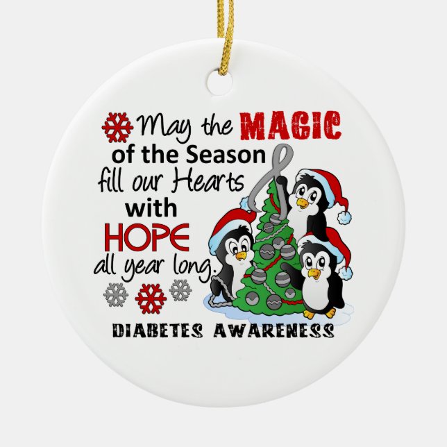 Julpingvinsockersjuka Julgransprydnad Keramik (Framsidan)