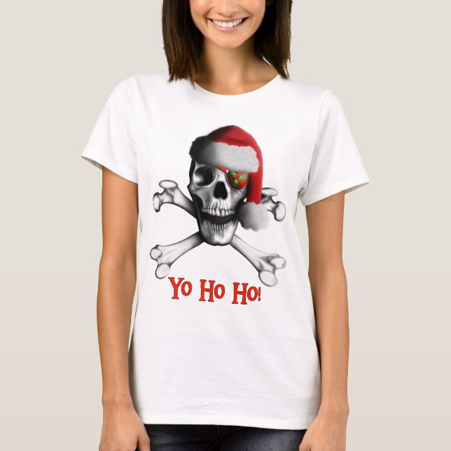 Julpiratkvinna utslagsplats t-shirt (Framsida)
