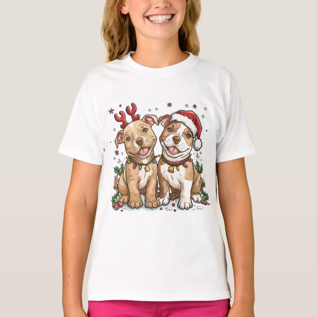 Julpit Bull Dogs T Shirt (Framsida)