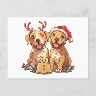 Julpit Bull Dogs Vykort